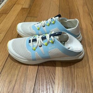 OluKai Light Blue and White Athletic Shoes